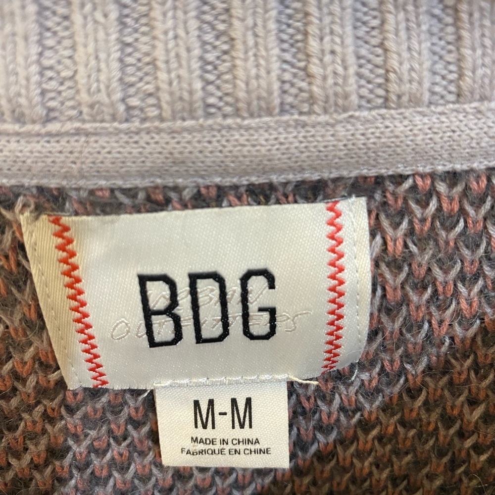 BDG Urban Outfitters Pink and Gray Cactus Crew Neck Sweater - Picture 3 of 4